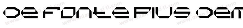 De Fonte Plus Demi Gras字体转换